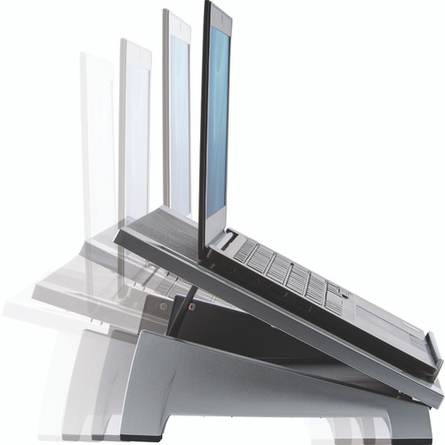 Raises your laptop screen to eye level to prevent neck strain Raises your laptop screen to eye level to prevent neck strain