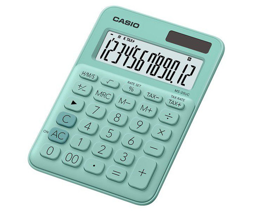 Casio MS-20UC - Desktop calculator 12 Digit - Green Casio MS-20UC - Desktop calculator 12 Digit - Green