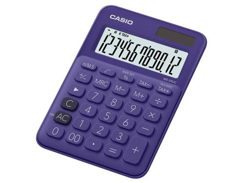 Casio MS-20UC - Desktop calculator 12 Digit - Purple Casio MS-20UC - Desktop calculator 12 Digit - Purple