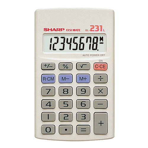 Sharp EL231 LB Pocket Calculator Sharp EL231 LB Pocket Calculator