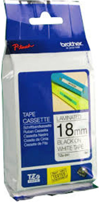 BROTHER Brother Tape Lamination 18mm TZ 241 Black on White BROTHER Brother Tape Lamination 18mm TZ 241 Black on White