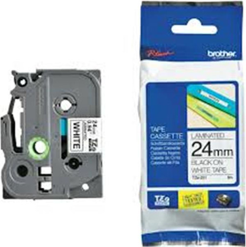 BROTHER Brother Tape 24mm Lamination TZ 251 Black on White BROTHER Brother Tape 24mm Lamination TZ 251 Black on White