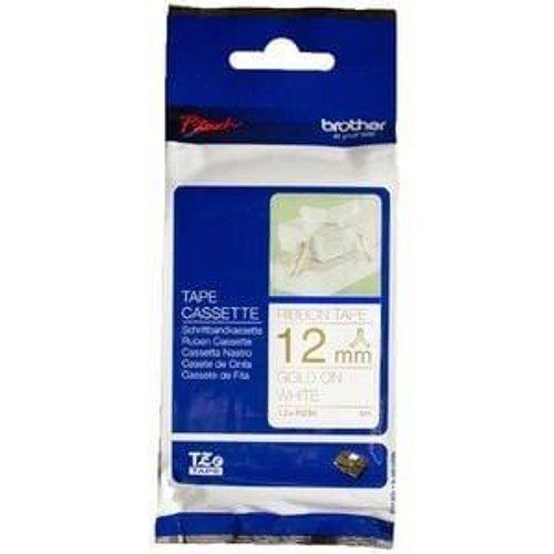 BROTHER Brother TZe-R234 Ribbon Tape Gold on White BROTHER Brother TZe-R234 Ribbon Tape Gold on White
