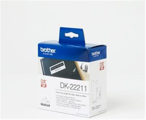 BROTHER Brother DK-22211 - 29mm x 15.24m White Continuous Film Tape BROTHER Brother DK-22211 - 29mm x 15.24m White Continuous Film Tape