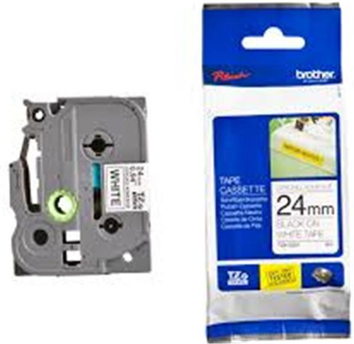 BROTHER Brother TZ-s251 Extra Strength Black On White Tape - 24mm BROTHER Brother TZ-s251 Extra Strength Black On White Tape - 24mm