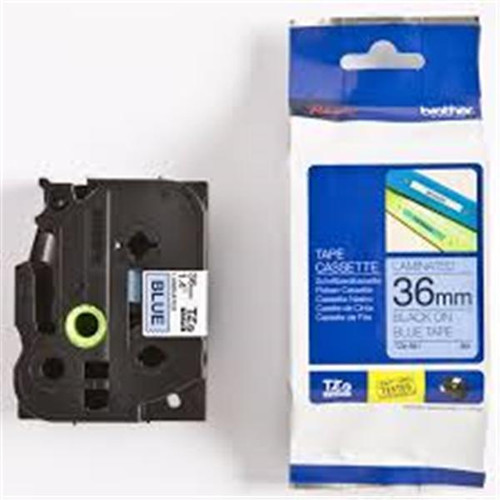 BROTHER Brother TZE561 Labelling Tape 36mm Black on Blue Tape BROTHER Brother TZE561 Labelling Tape 36mm Black on Blue Tape