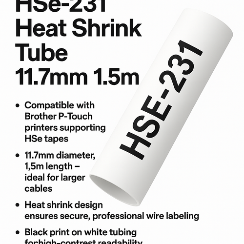 Brother Compatible Heat Shrink Tube 11.7mm x1.5m