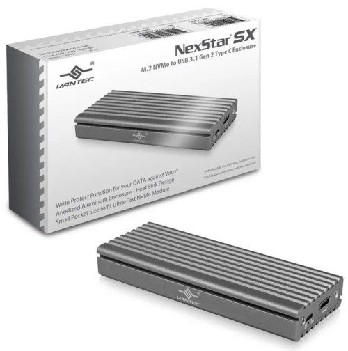 VANTEC NST-205C3-SG USB3.1 TYPE C M.2 NVMe SSD ENCLOSURE VANTEC NST-205C3-SG USB3.1 TYPE C M.2 NVMe SSD ENCLOSURE