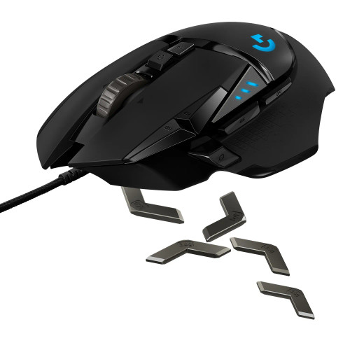 Logitech G G502 HERO High Performance Gaming Mouse, Right-hand, Optical, USB Type-A, 16000 DPI, 1 ms, Black Logitech G G502 HERO High Performance Gaming Mouse, Right-hand, Optical, USB Type-A, 16000 DPI, 1 ms, Black