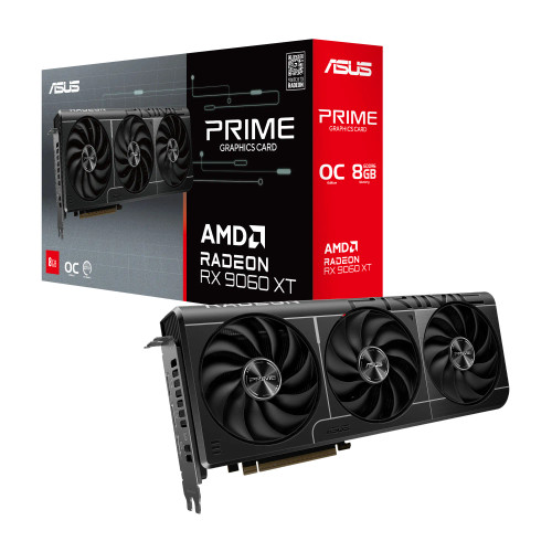 ASUS Prime -RX9060XT-O8G, Radeon RX 9060 XT, 8 GB, GDDR6, 128 bit, 7680 x 4320 pixels, PCI Express 5.0 ASUS Prime -RX9060XT-O8G, Radeon RX 9060 XT, 8 GB, GDDR6, 128 bit, 7680 x 4320 pixels, PCI Express 5.0
