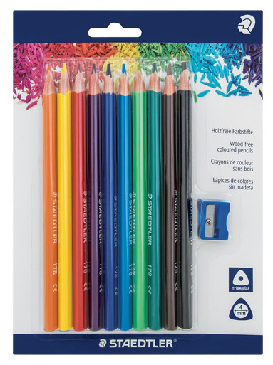 Crayons triangulaires jumbo Staedtler gros format - Brault