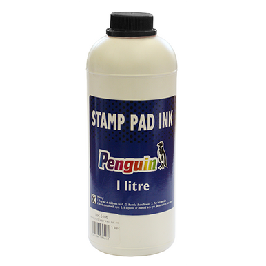PENGUIN Stamp Pad Ink Black 1 Litre | Reliable Ink Refill INK5102