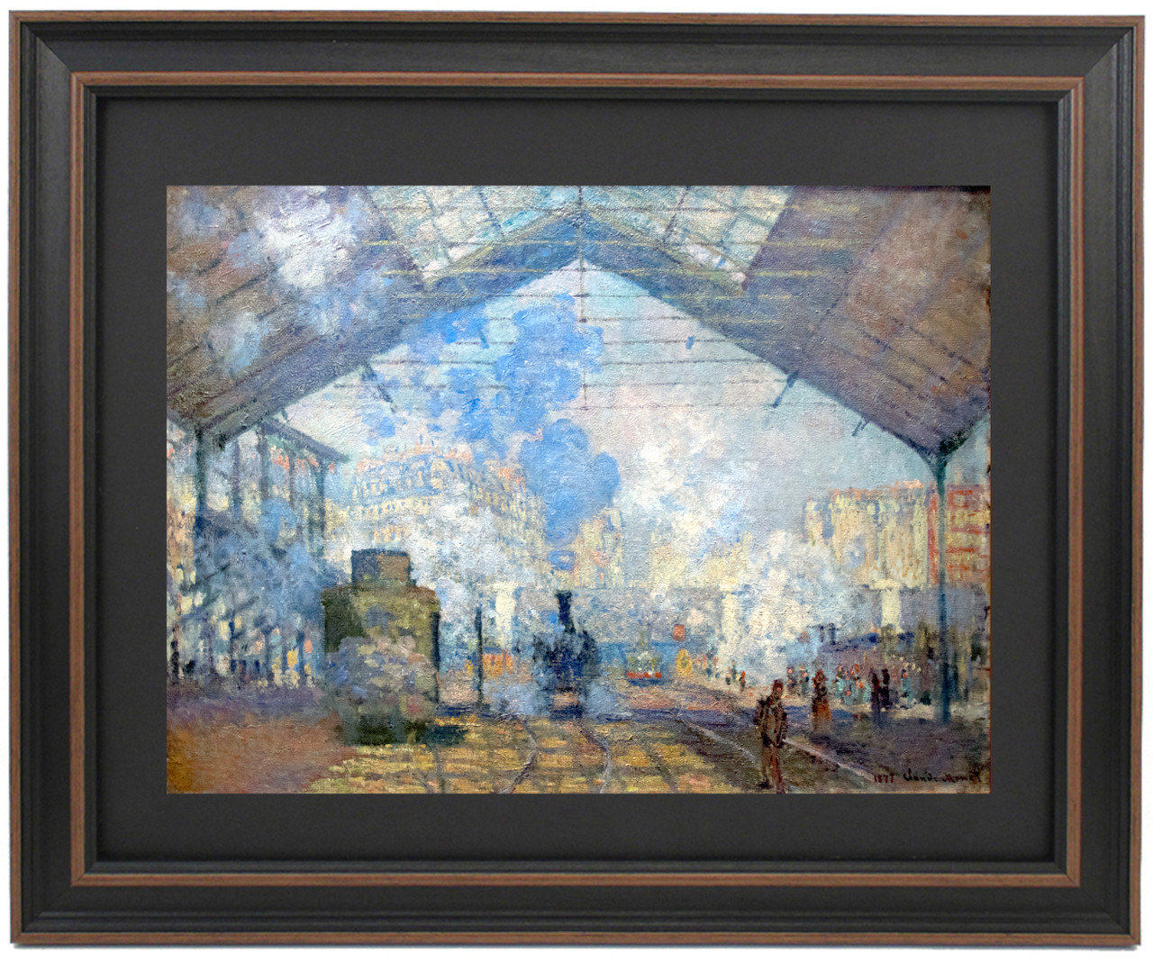 Framed La Gare Saint-Lazare by Claude Monet