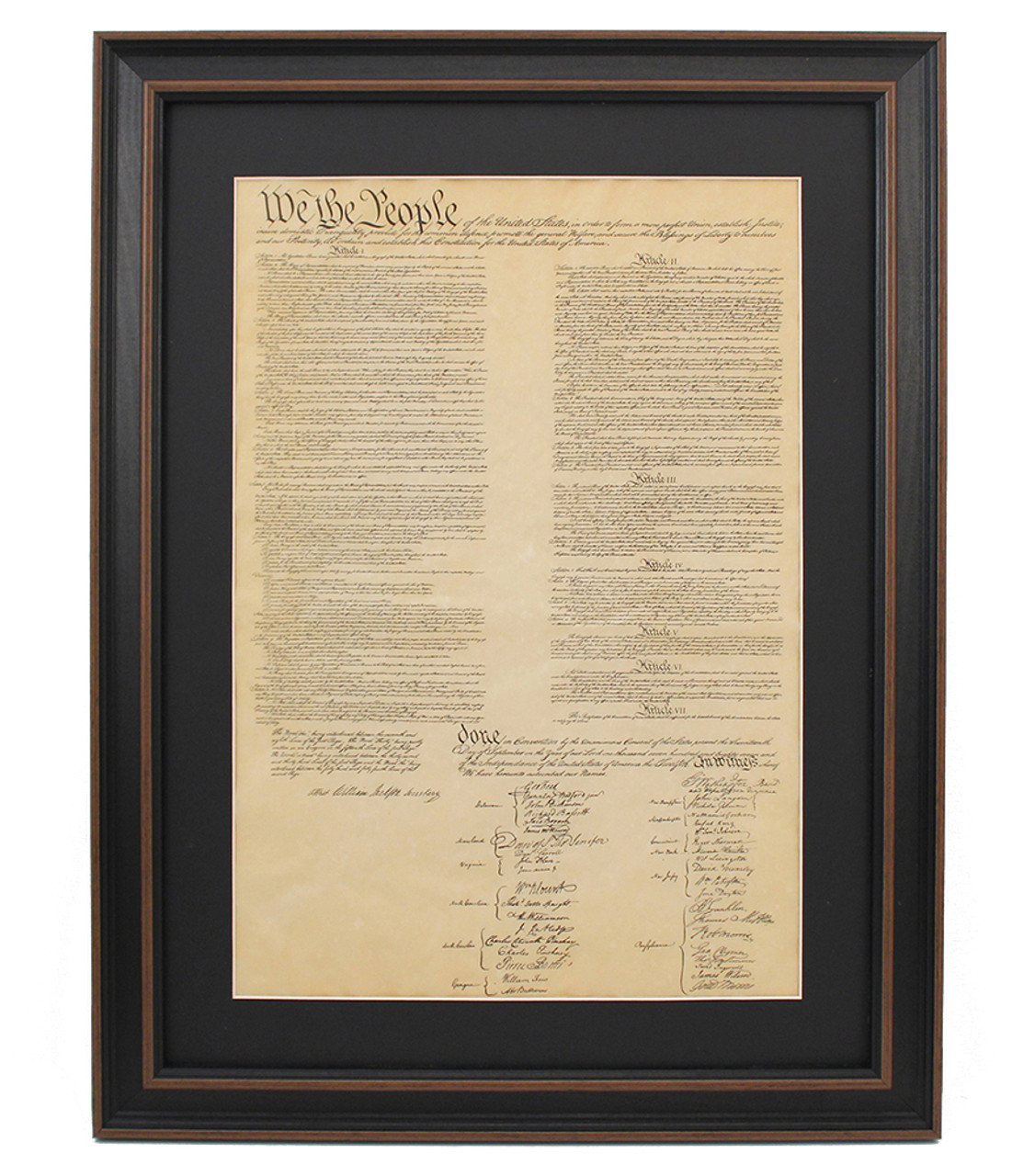 U.S. Constitution Poster: Single Page Full Size