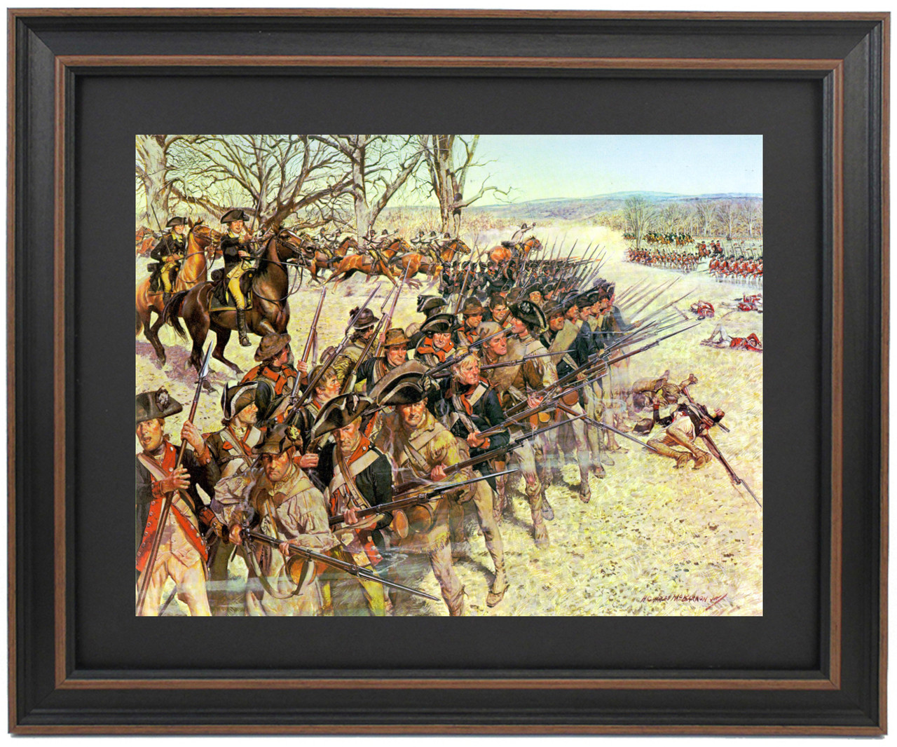 American Revolution Battle Of Guilford Court House Oil Painting Art Canvas Print