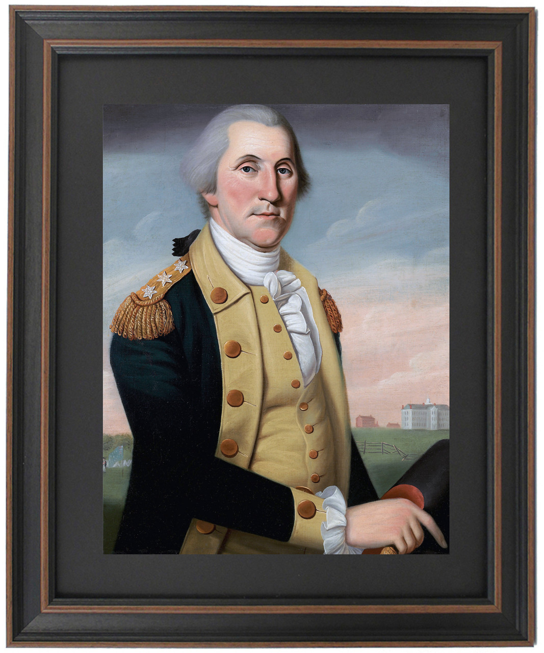 Framed George Washington at Princeton by Charles Peale Polk