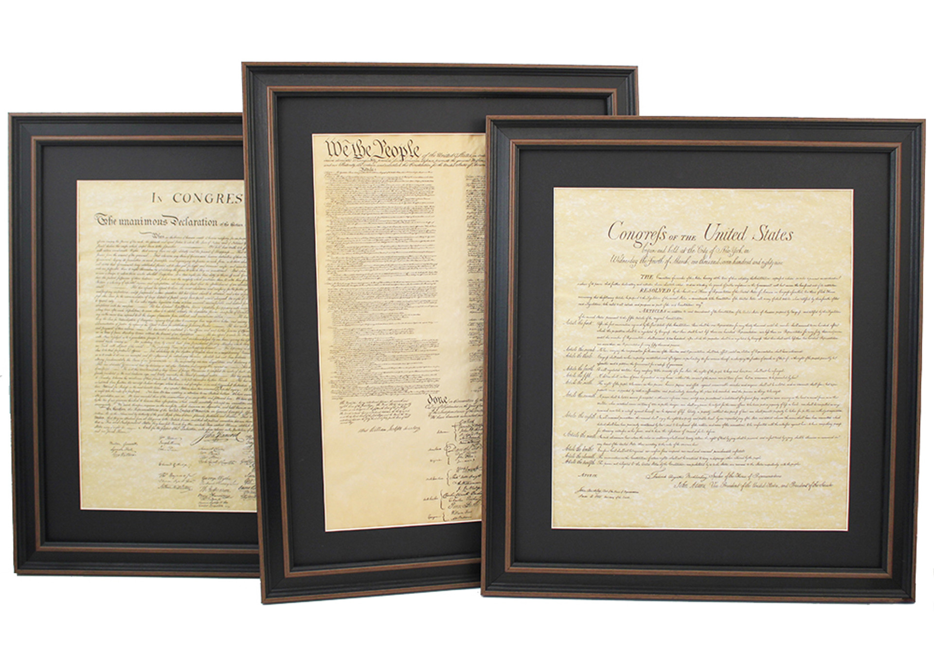 Framed Constitution, Bill of Rights & Declaration of Independence Set