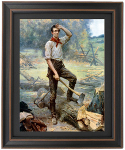 Framed Lincoln the Rail Splitter by Jean Leon Gerome Ferris Framed Lincoln the Rail Splitter by Jean Leon Gerome Ferris