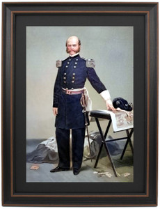 Framed Ambrose Everett Burnside by Alonzo Chappel Framed Ambrose Everett Burnside by Alonzo Chappel