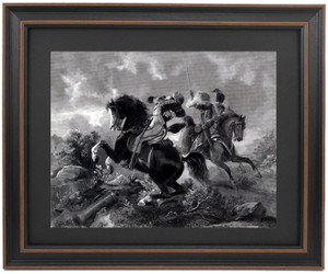 Framed Death of Colonel Scammell at the Siege of Yorktown by Alonzo Chappel Framed Death of Colonel Scammell at the Siege of Yorktown by Alonzo Chappel