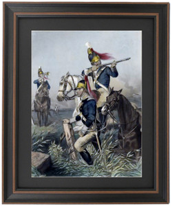 Framed Lee's Cavalry Skirmishing at the Battle of Guilford by Alonzo Chappel