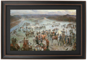 Framed Gathering of Overmountain Men at Sycamore Shoals by Lloyd Branson Framed Gathering of Overmountain Men at Sycamore Shoals by Lloyd Branson