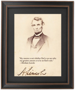 Abraham Lincon, Portrait and Quote, "My concern is not whether God is on our side; my greatest concern is to be on God’s side." Abraham Lincon, Portrait and Quote, "My concern is not whether God is on our side; my greatest concern is to be on God’s side."