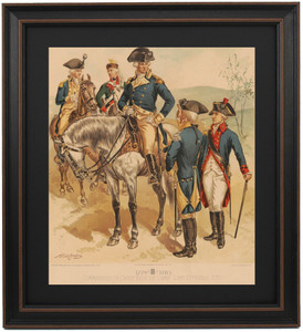 Framed 1779-1783 Commander in Chief, Aide de Camp, Line Officers Etc by Henry Alexander Ogden Framed 1779-1783 Commander in Chief, Aide de Camp, Line Officers Etc by Henry Alexander Ogden
