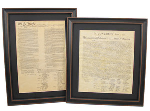 Framed Constitution & Declaration of Independence Set Framed Constitution & Declaration of Independence Set