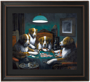 Framed Poker Game by Cassius Marcellus Coolidge Framed Poker Game by Cassius Marcellus Coolidge