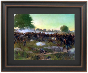 Framed The Battle of Gettysburg by Rufus Fairchild Zogbaum Framed The Battle of Gettysburg by Rufus Fairchild Zogbaum