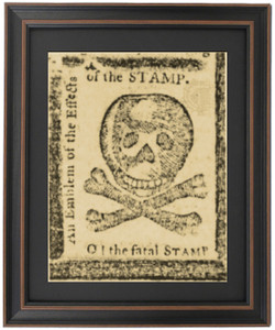 Framed An Emblem of the Effects of the STAMP, William Bradford Framed An Emblem of the Effects of the STAMP, William Bradford