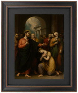Framed Christ and the Woman Taken in Adultery by John Trumbull Framed Christ and the Woman Taken in Adultery by John Trumbull