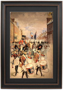 Framed Military Parade Scene of the Regulars in Boston 1774 by Charles M. Lefferts Framed Military Parade Scene of the Regulars in Boston 1774 by Charles M. Lefferts