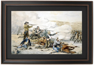 Framed Battle of Beecher’s Island by Frederic Remington Framed Battle of Beecher’s Island by Frederic Remington