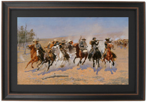 Framed A Dash for the Timber by Frederic Remington Framed A Dash for the Timber by Frederic Remington