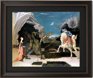 Framed St. George And The Dragon by Paolo Uccello Framed St. George And The Dragon by Paolo Uccello
