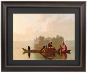 Framed Fur Traders Descending the Missouri by George Caleb Bingham Framed Fur Traders Descending the Missouri by George Caleb Bingham