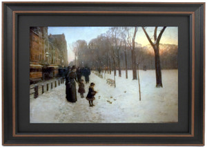 Framed Boston Common at Twilight by Frederick Childe Hassam