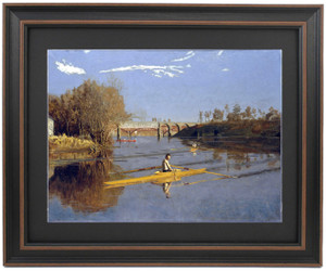 Framed Max Schmitt in a Single Scull by Thomas Eakins