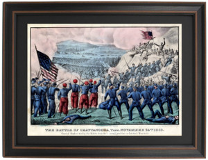 Framed Battle of Chattanooga Tennessee by Edmund Burke Kellogg Framed Battle of Chattanooga Tennessee by Edmund Burke Kellogg