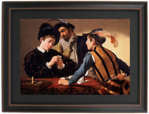 ]Framed Cardsharps by Caravaggio