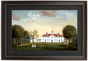 Framed The West Front of Mount Vernon by Edward Savage Framed The West Front of Mount Vernon by Edward Savage