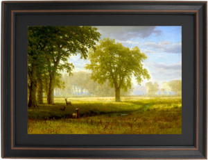 Elk in Oak Grove by Albert Bierstadt Elk in Oak Grove by Albert Bierstadt
