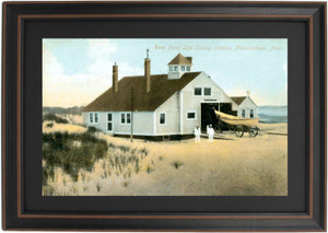 Framed Race Pond Life Saving Station, Provincetown, Mass