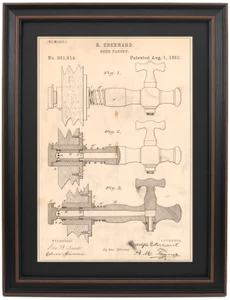 R. Eberhard  Beer Faucet Patent, 1882