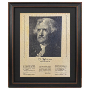 Framed Thomas Jefferson Portrait Framed Thomas Jefferson Portrait