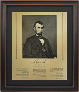 Framed Abraham Lincoln Portrait Framed Abraham Lincoln Portrait