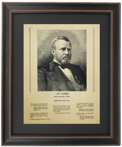 Framed Ulysses S. Grant Portrait & Quotes Framed Ulysses S. Grant Portrait & Quotes