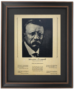 Framed Theodore Roosevelt Portrait & Quotes Framed Theodore Roosevelt Portrait & Quotes